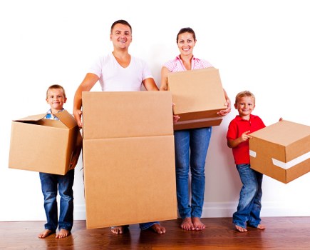Removal van and moving team in Bow preparing for a same day move