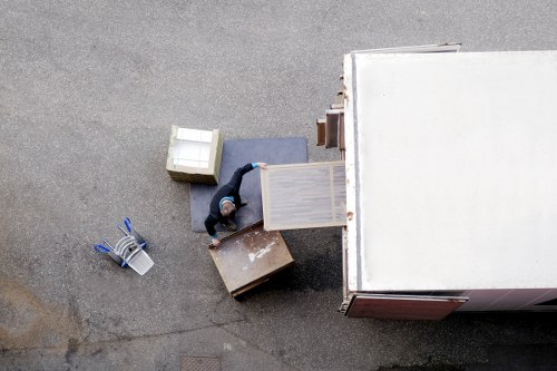 Securely arranged van load prepared for transport