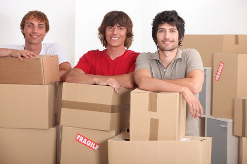 Man With Van Bow team preparing a safe move with insured handling