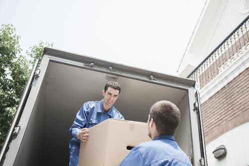 Careful wrapping and boxing of fragile household items