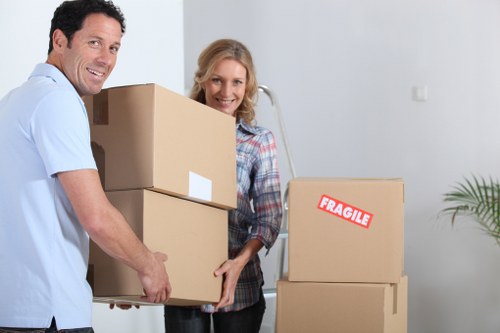Safety equipment and careful loading during a Bow removals job